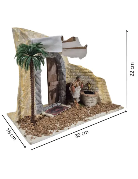 Portatore d'acqua Landi 10 cm con fontana funzionante in movimento