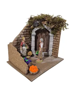 Ambientazione con fruttivendola Landi 10 cm in movimento