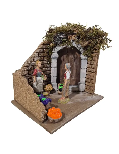 Ambientazione con fruttivendola Landi 10 cm in movimento