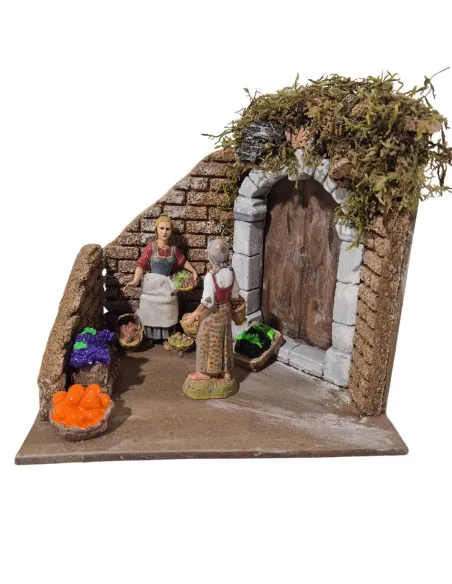 Ambientazione con fruttivendola Landi 10 cm in movimento