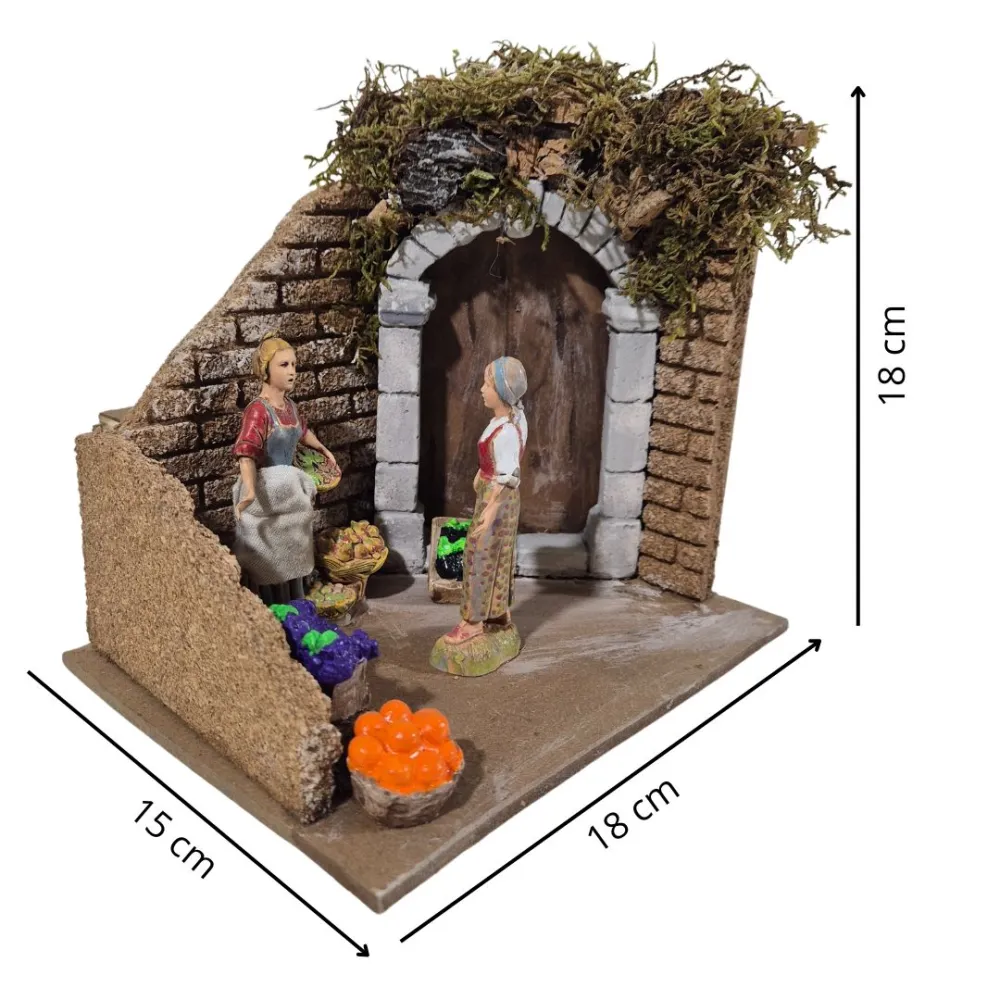 Animated 10 cm Landi Woman Fruit Vendor