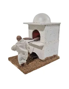 Animated 10 cm Landi Palestinian Baker with fire-effect 2