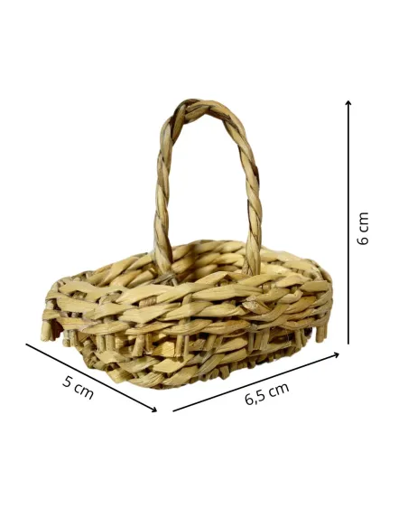 Rectangular Basket with Handle for 25–30 cm Nativity Figures