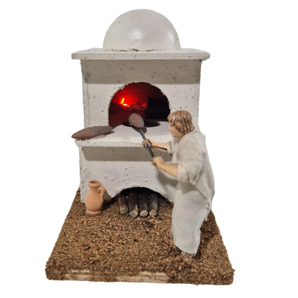 Animated 10 cm Landi Palestinian Baker with fire-effect