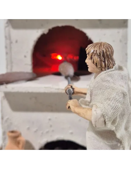 Animated 10 cm Landi Palestinian Baker with fire-effect