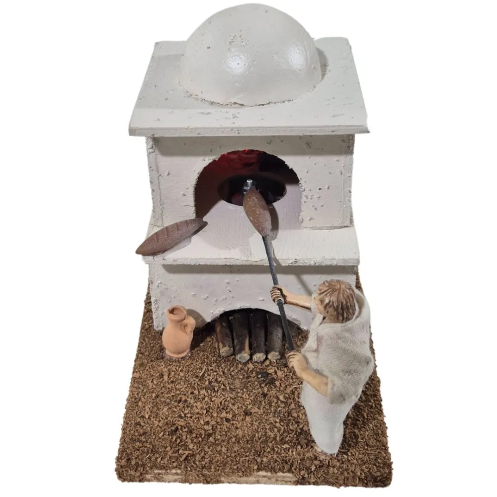 Animated 10 cm Landi Palestinian Baker with fire-effect