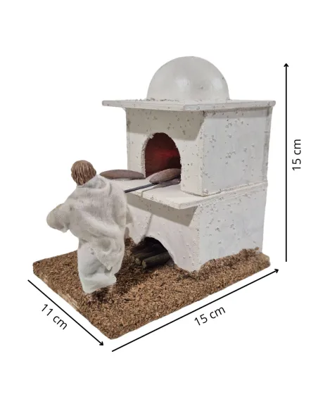 Animated 10 cm Landi Palestinian Baker with fire-effect