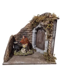 Animated 10 cm Landi Chestnut Roasting Scene 2