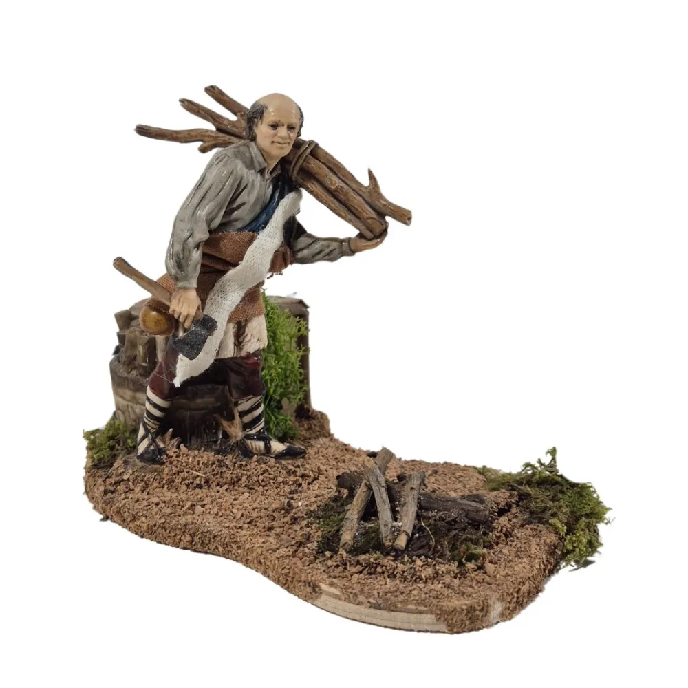 Animated 12 cm Landi Woodcutter with Fire