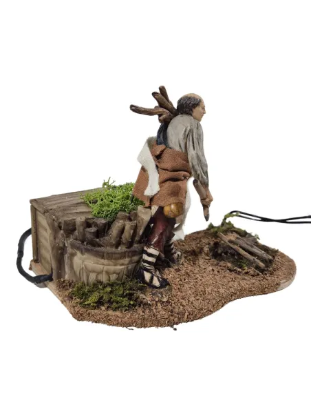 Animated 12 cm Landi Woodcutter with Fire