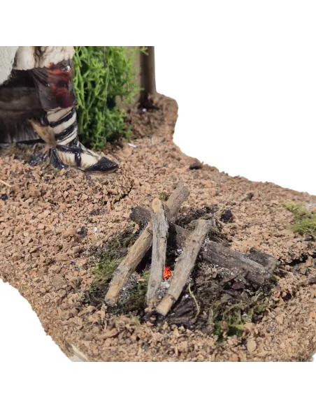 Animated 12 cm Landi Woodcutter with Fire