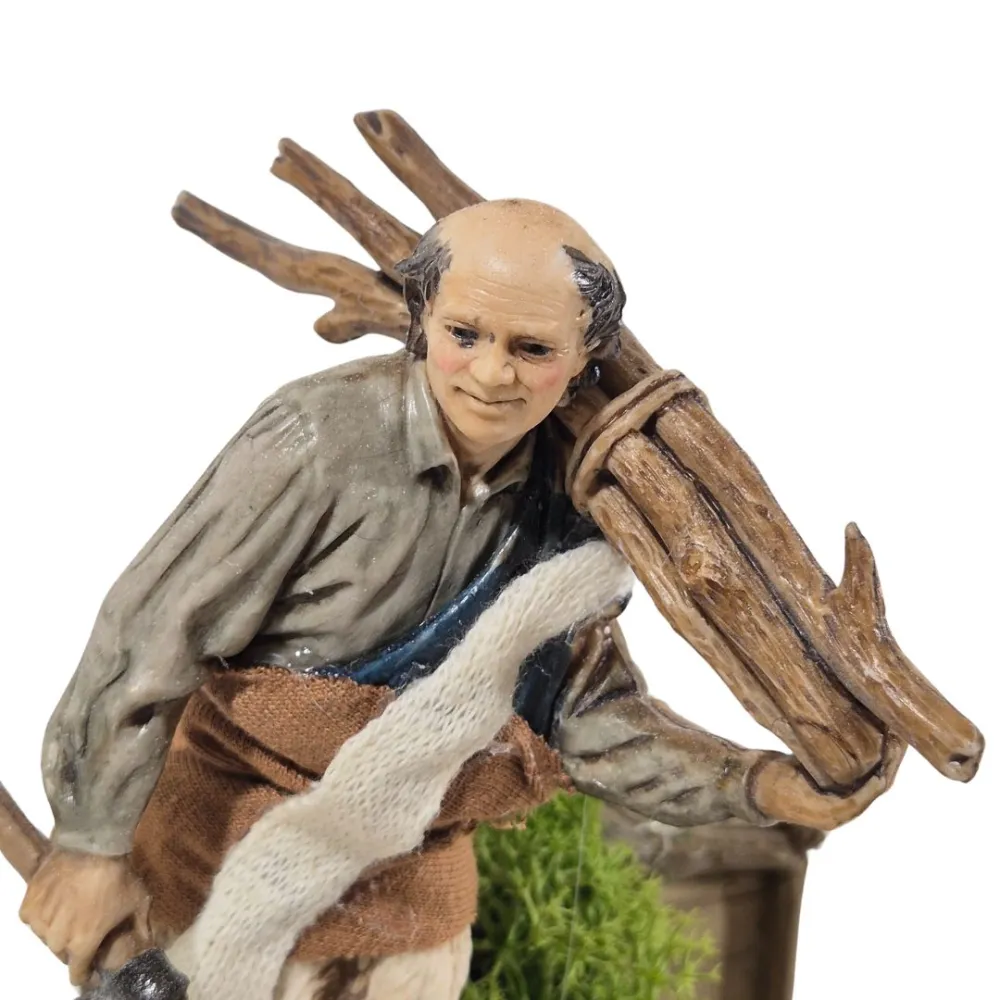 Animated 12 cm Landi Woodcutter with Fire