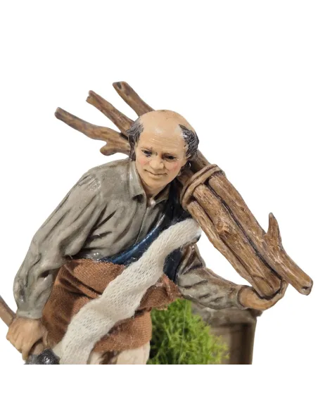 Animated 12 cm Landi Woodcutter with Fire