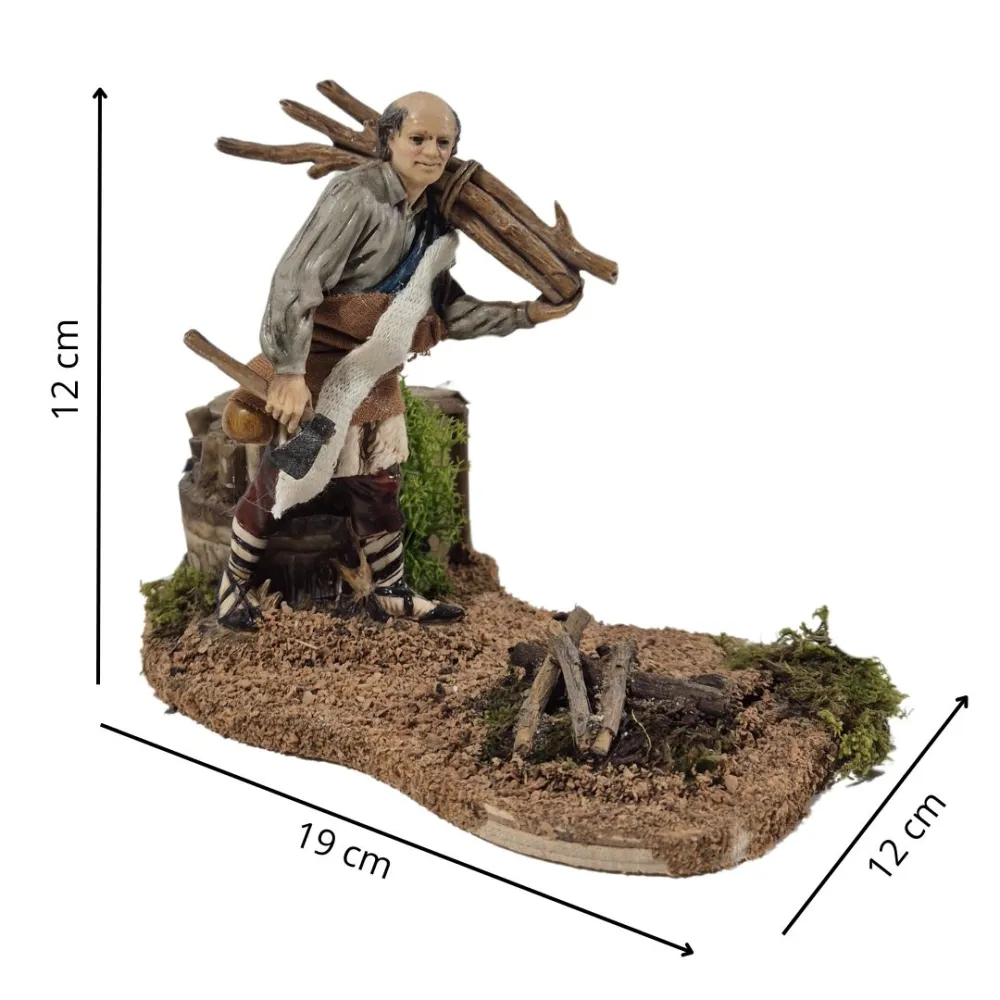 Animated 12 cm Landi Woodcutter with Fire