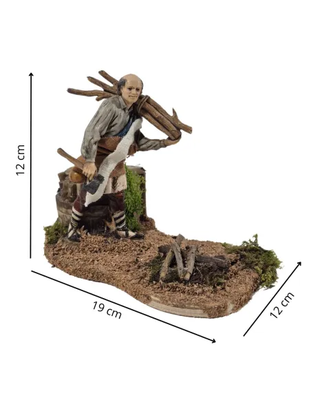 Animated 12 cm Landi Woodcutter with Fire