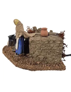 Animated 8 cm Landi Woman Roasting Chestnuts 2