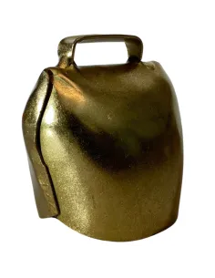 Brass-Finished Metal Cowbell for 30–40 cm Nativity Figures 2