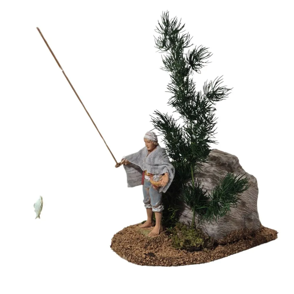Animated 10 cm Landi Fisherman with Hat