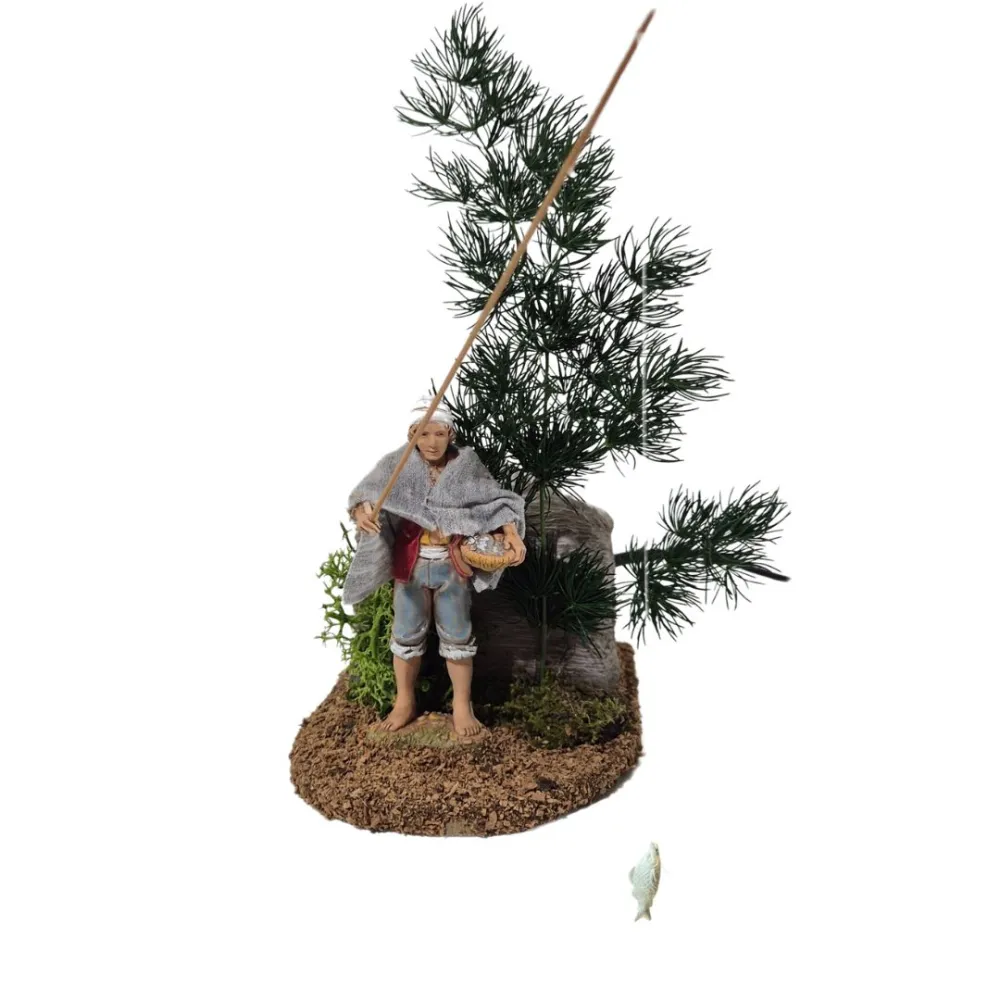 Animated 10 cm Landi Fisherman with Hat