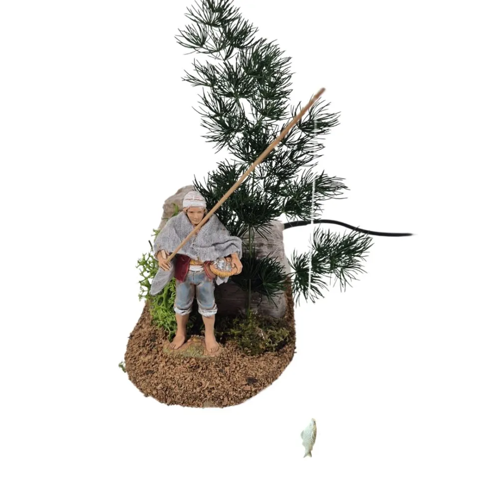 Animated 10 cm Landi Fisherman with Hat