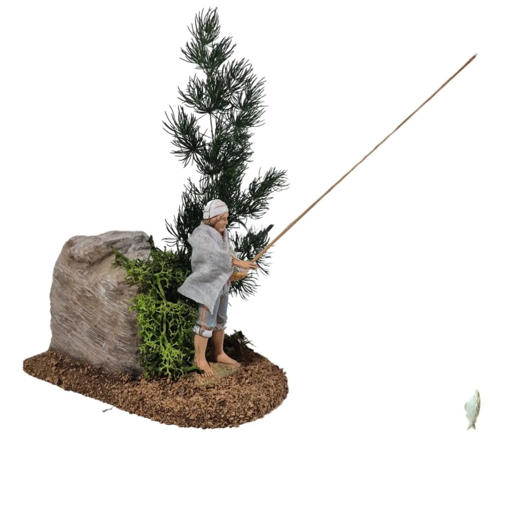 Animated 10 cm Landi Fisherman with Hat