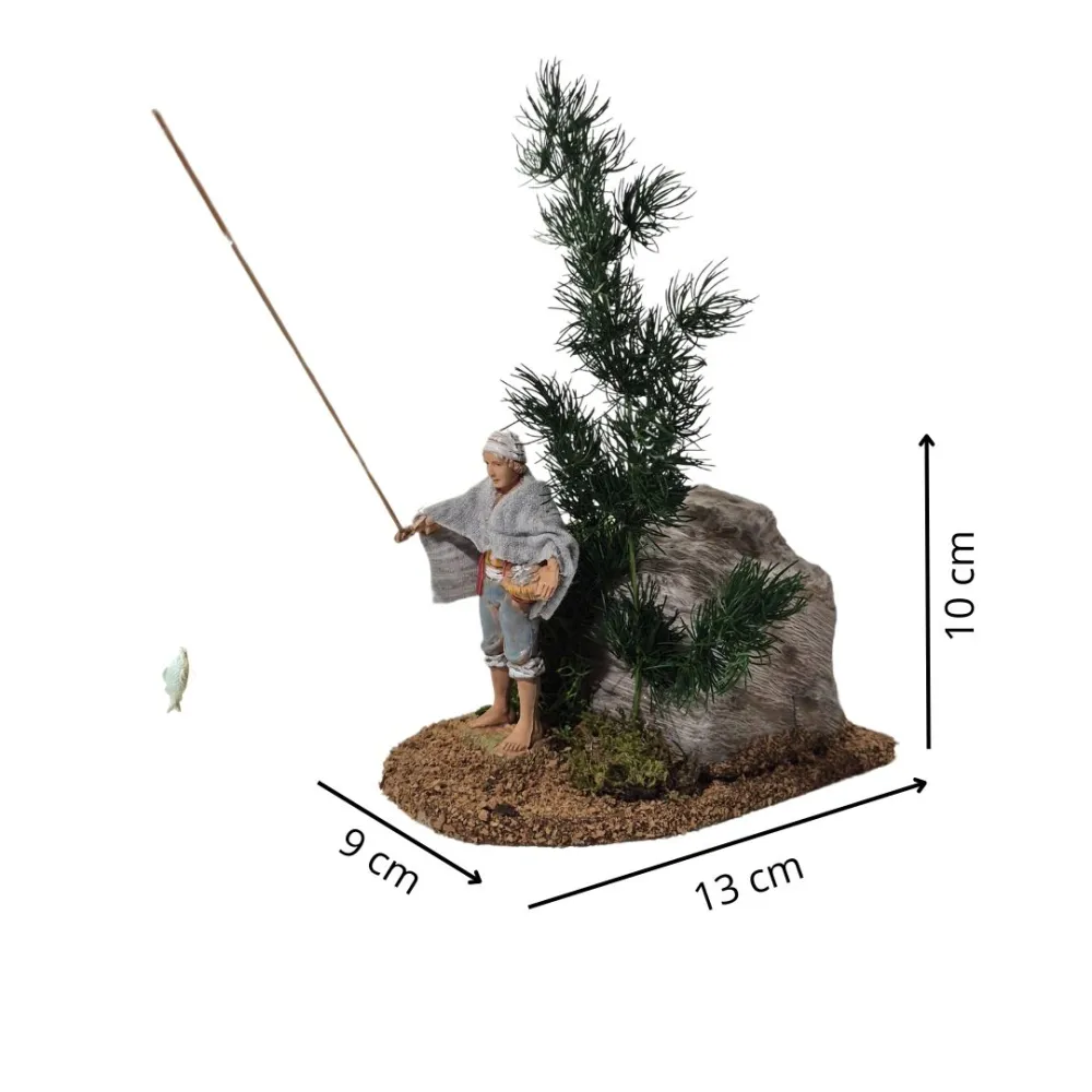 Animated 10 cm Landi Fisherman with Hat
