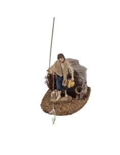 Pescatore Landi 10 cm in movimento 2