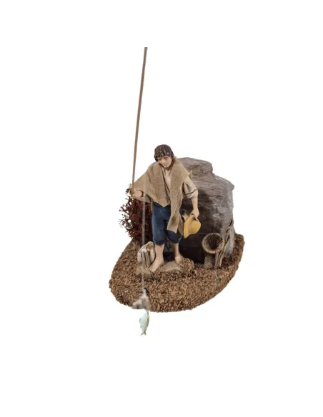 Pescatore Landi 10 cm in movimento