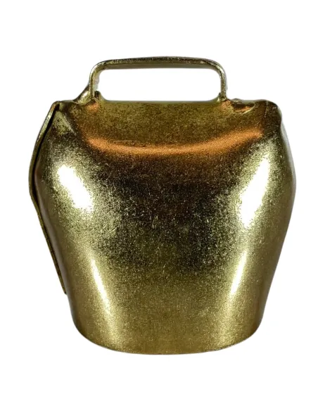 Brass-Finished Metal Cowbell for 30–40 cm Nativity Figures