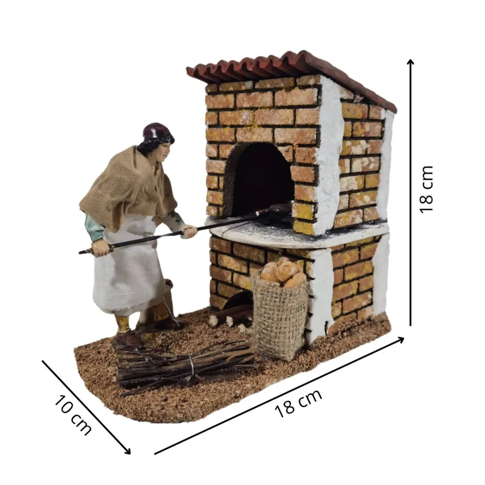 Animated 12 cm Landi Baker with Fire