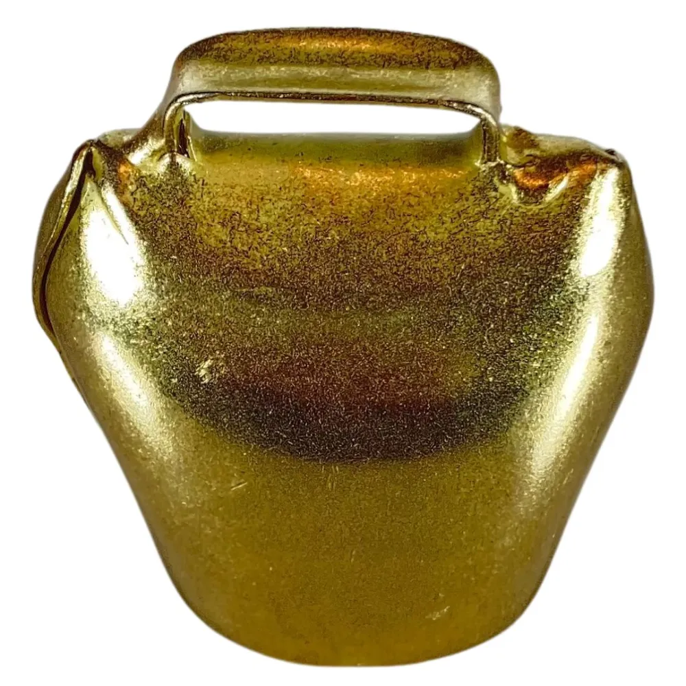 Brass-Finished Metal Cowbell for 30–40 cm Nativity Figures