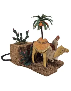 Animated 10 cm Camel Driver with Camel