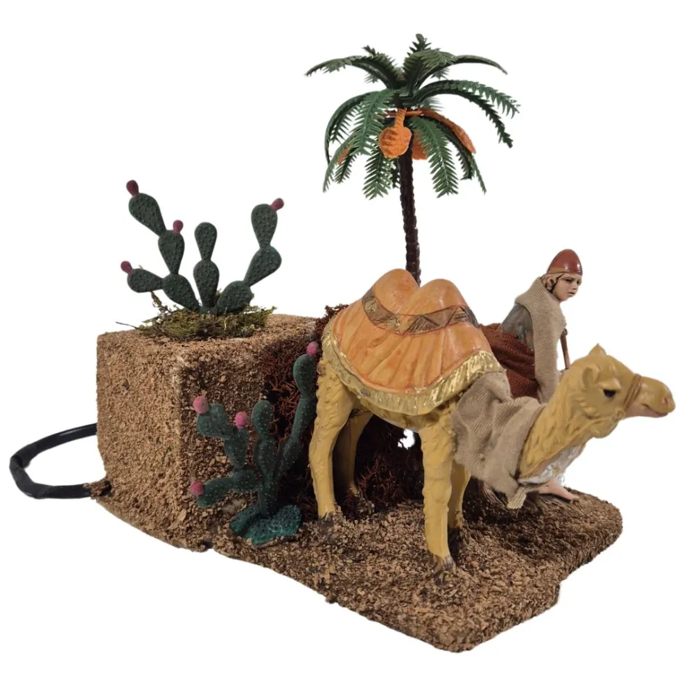 Animated 10 cm Camel Driver with Camel