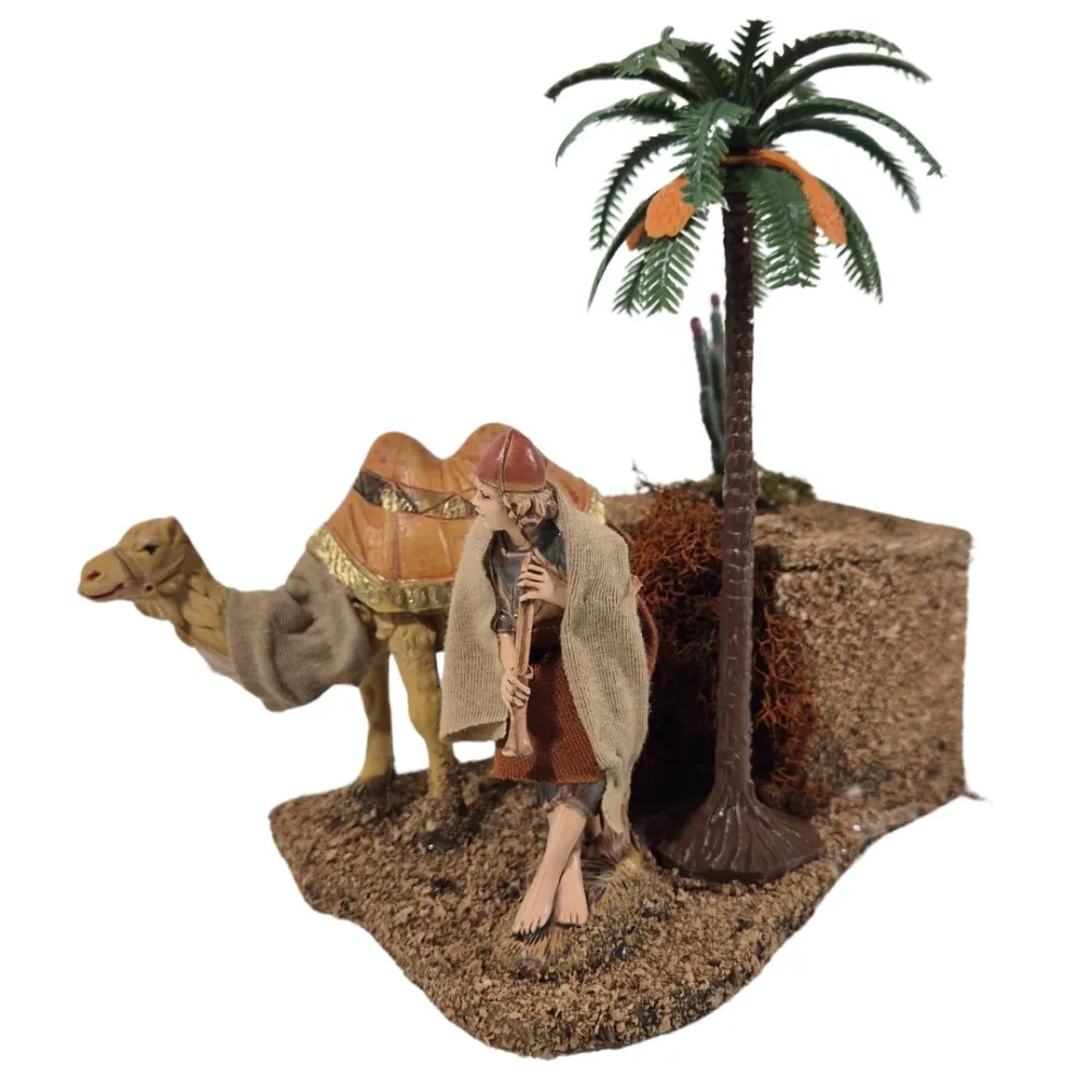 Animated 10 cm Camel Driver with Camel