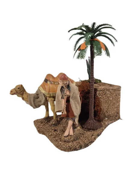 Animated 10 cm Camel Driver with Camel