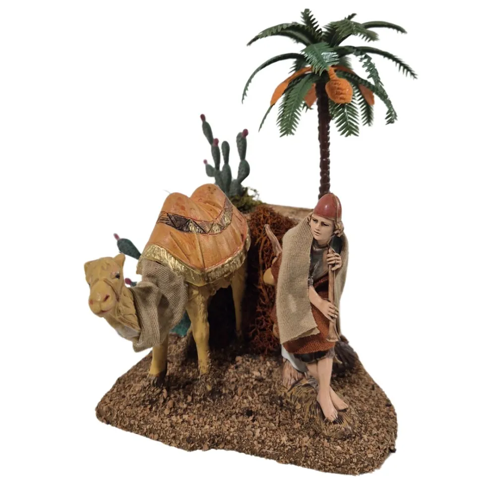 Animated 10 cm Camel Driver with Camel