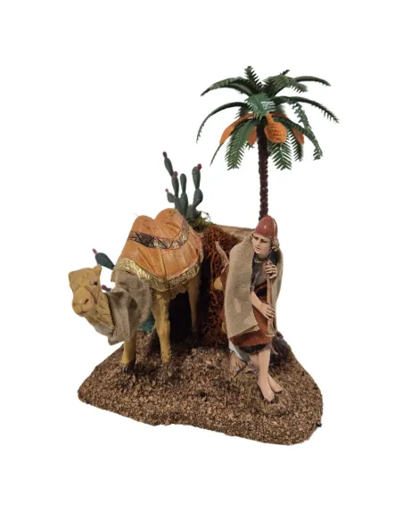 Animated 10 cm Camel Driver with Camel