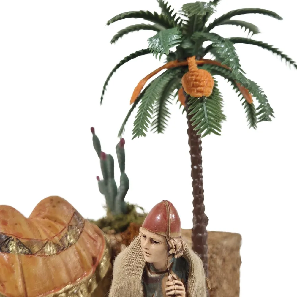 Animated 10 cm Camel Driver with Camel