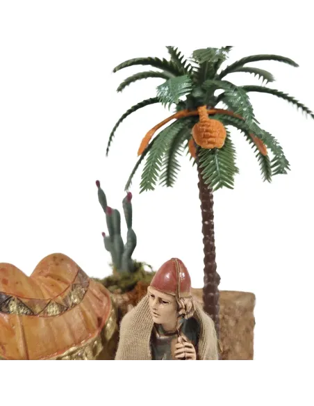 Animated 10 cm Camel Driver with Camel