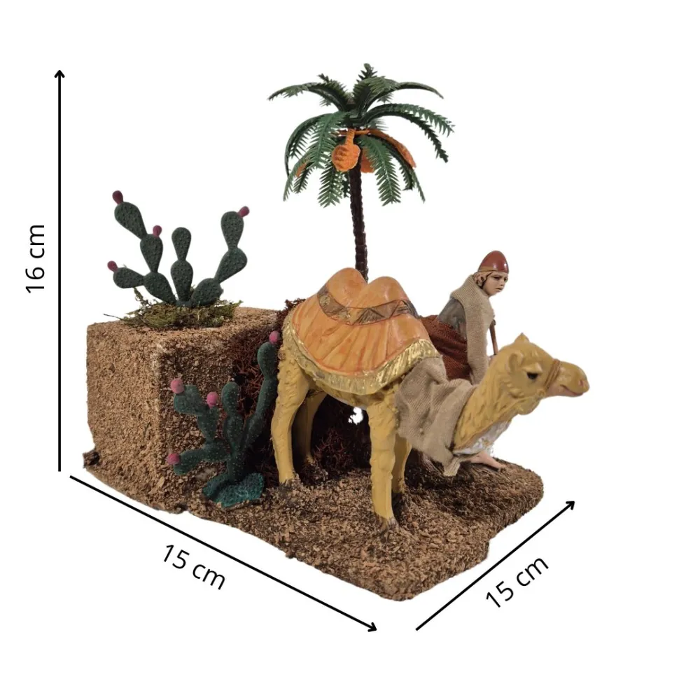 Animated 10 cm Camel Driver with Camel