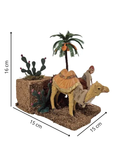Animated 10 cm Camel Driver with Camel