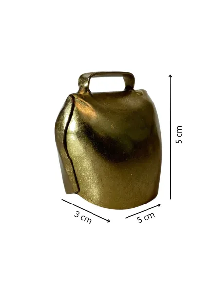 Brass-Finished Metal Cowbell for 30–40 cm Nativity Figures