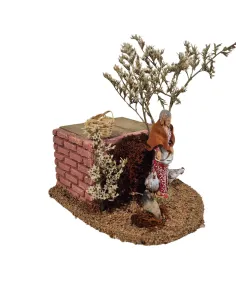 Animated 10 cm Landi Woman with Hen