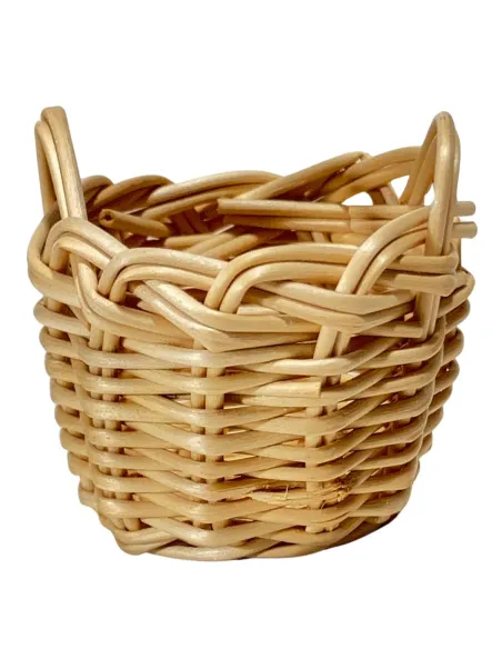 Cestino doppio manico in vimini per statue da 15 cm