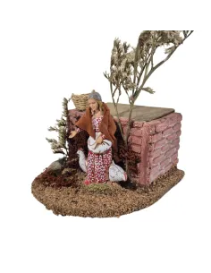 Animated 10 cm Landi Woman with Hen 2