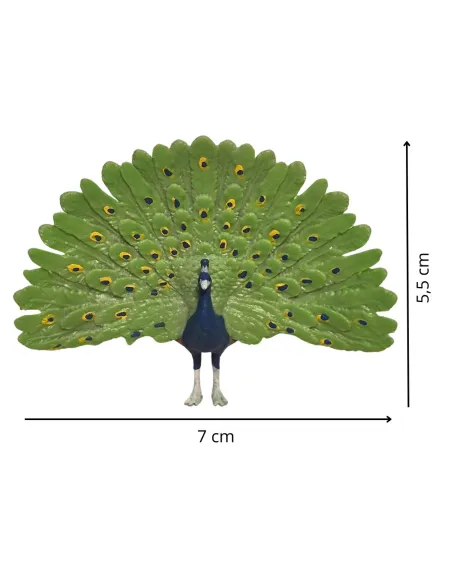 Pavone con coda aperta per statue da 10-15 cm