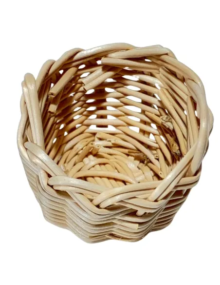 Cestino doppio manico in vimini per statue da 15 cm