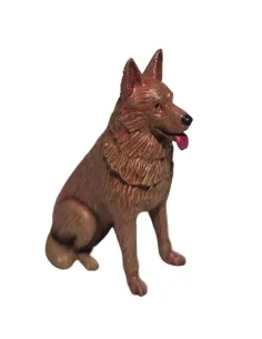 Pastore tedesco seduto per statue da 10-15 cm