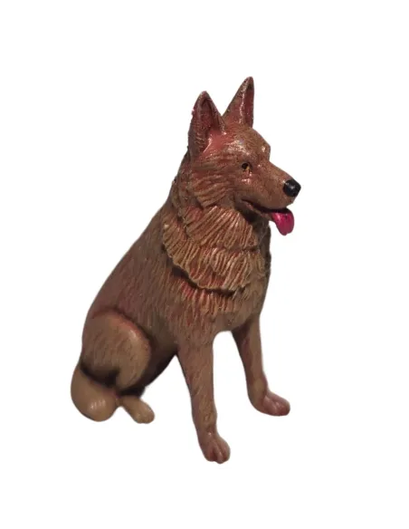 Pastore tedesco seduto per statue da 10-15 cm