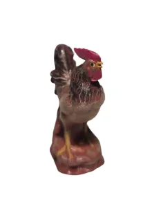3D-Printed Brown Crowing Rooster for 10–15 cm Nativity Figures 2